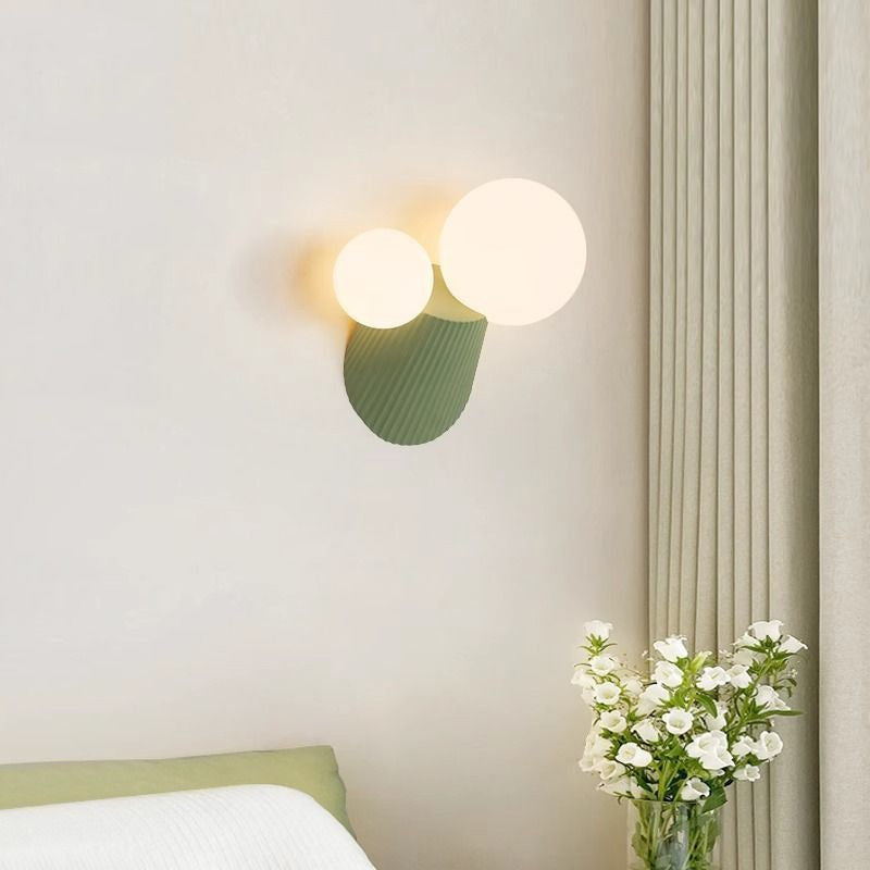 Cactus Cylinder Resin PE 2-Light Wall Lamp