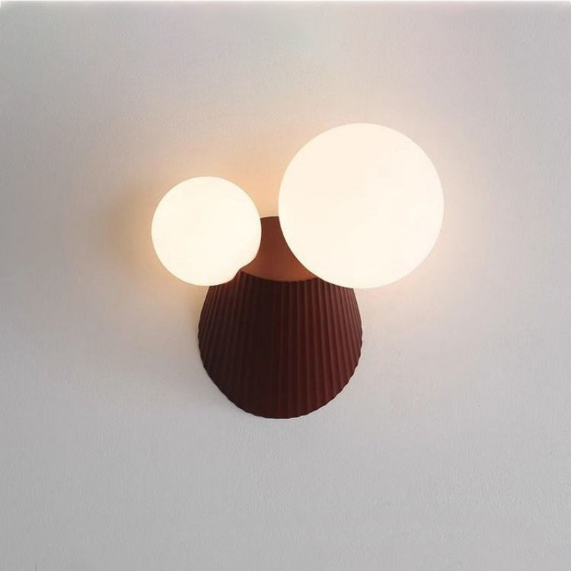 Cactus Cylinder Resin PE 2-Light Wall Lamp