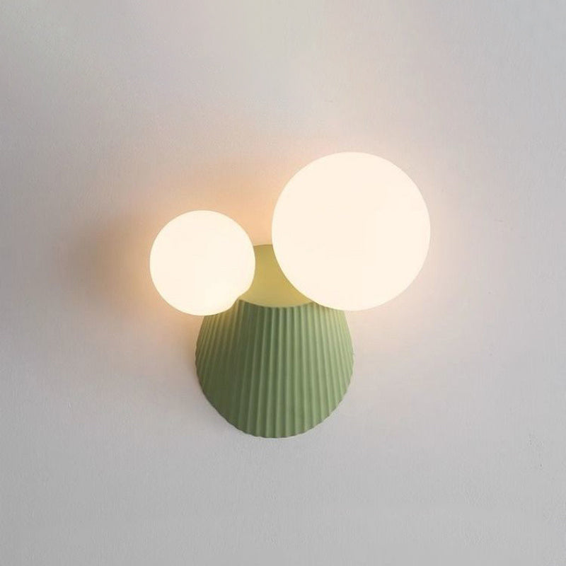 Cactus Cylinder Resin PE 2-Light Wall Lamp