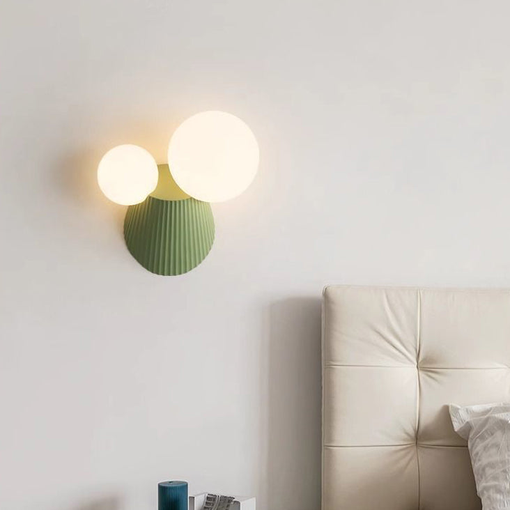 Cactus Cylinder Resin PE 2-Light Wall Lamp