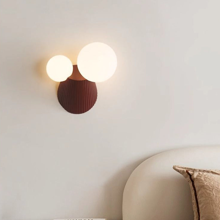Cactus Cylinder Resin PE 2-Light Wall Lamp