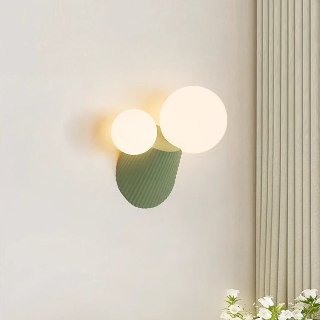 Cactus Cylinder Resin PE 2-Light Wall Lamp
