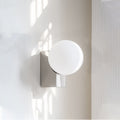 Rectangular Iron Glass Bedroom Wall Lamp