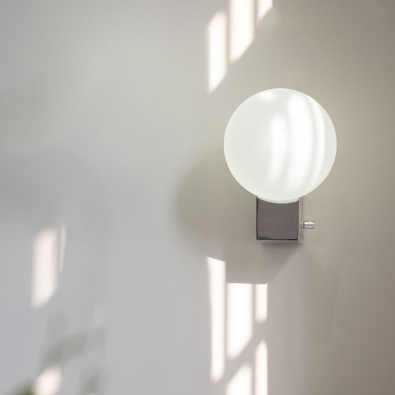 Rectangular Iron Glass Bedroom Wall Lamp