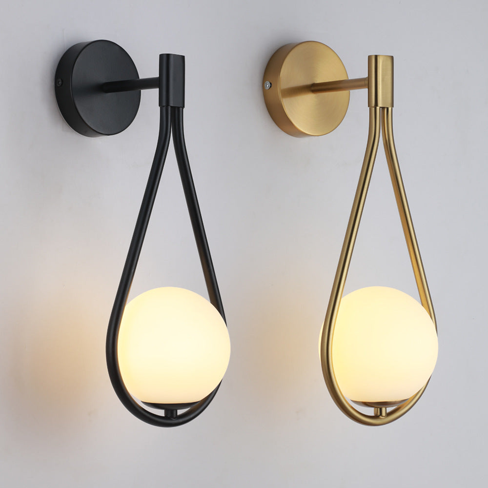Water Drop Iron Glass Wall Lamp