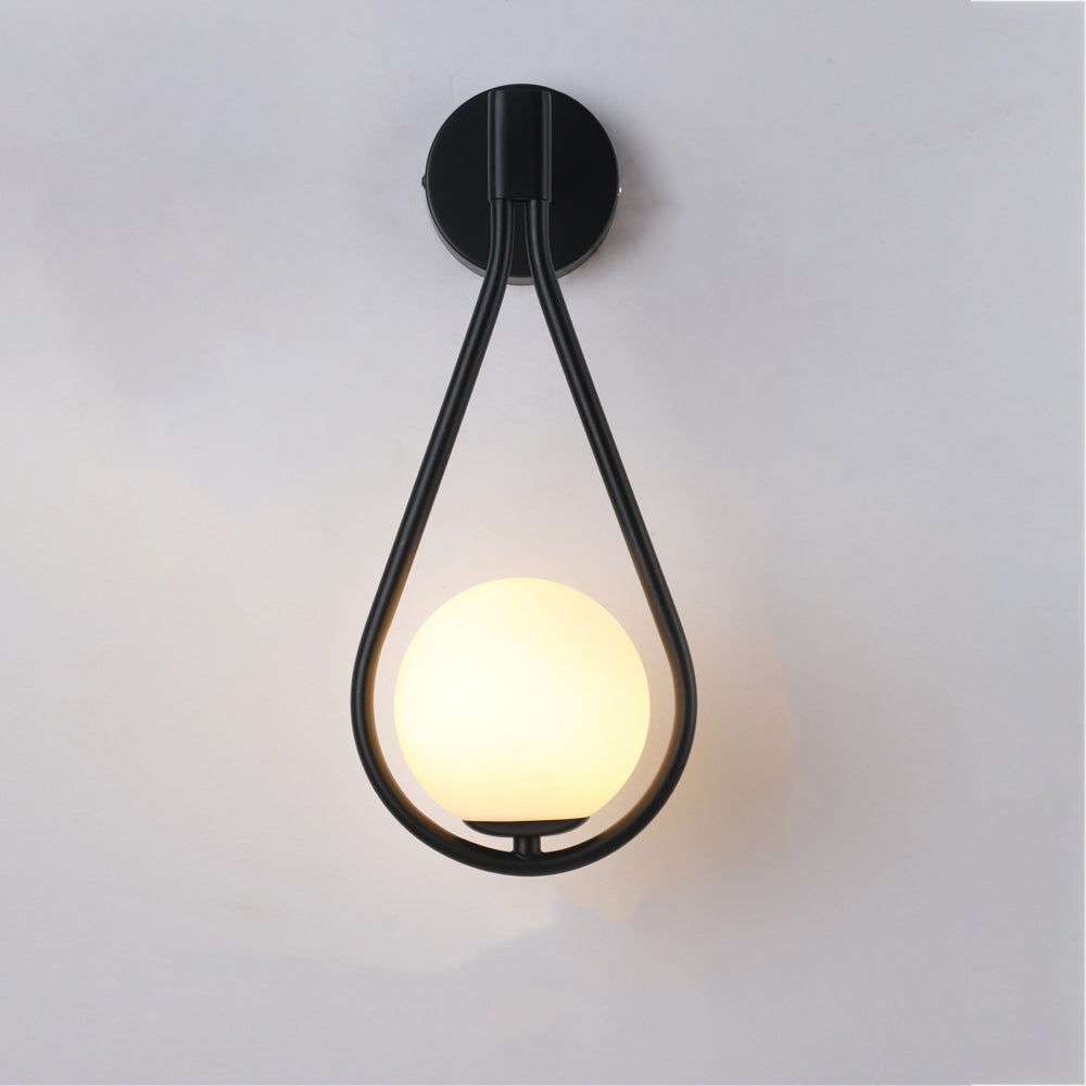 Water Drop Iron Glass Wall Lamp