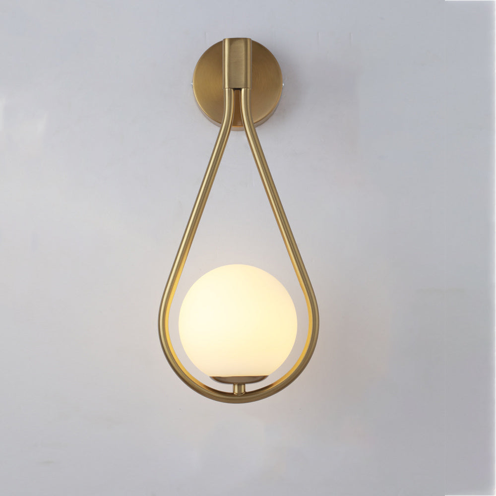 Water Drop Iron Glass Wall Lamp