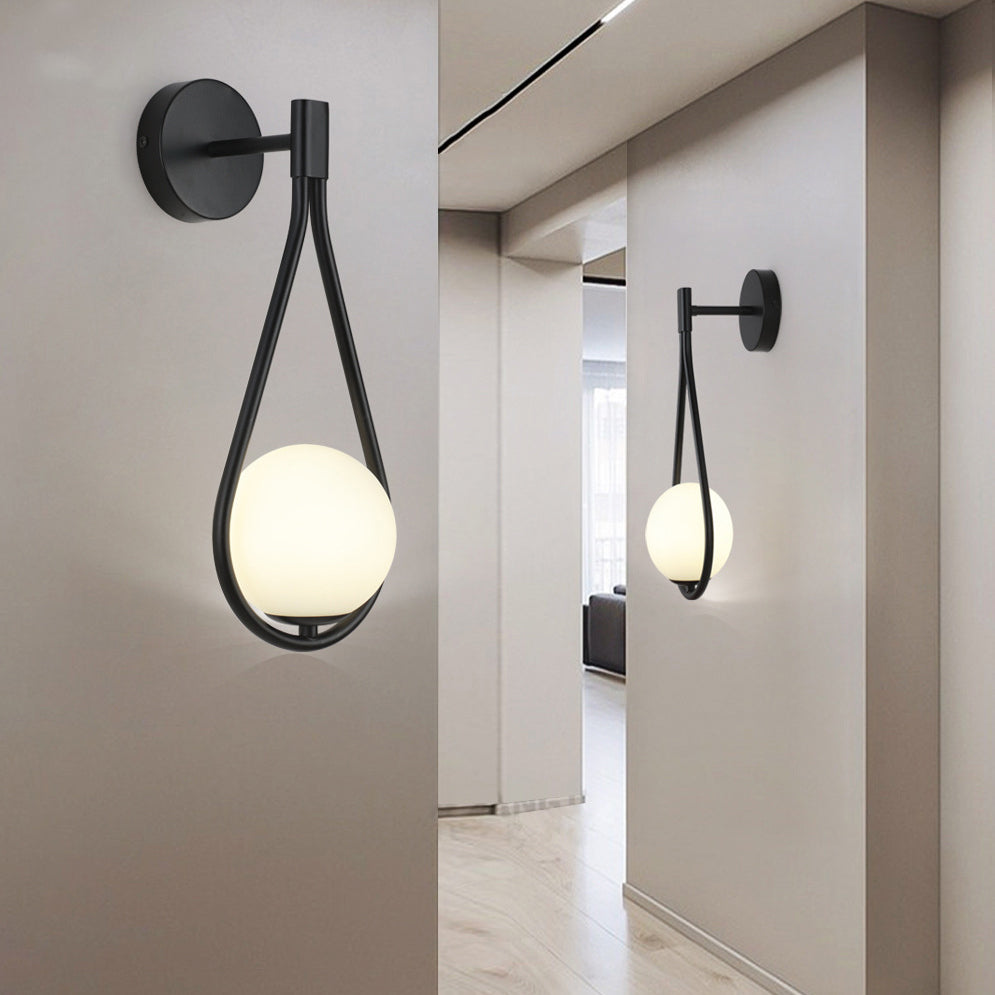 Water Drop Iron Glass Wall Lamp