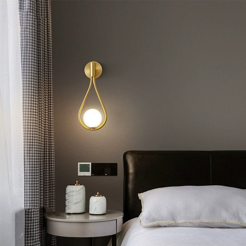 Water Drop Iron Glass Wall Lamp