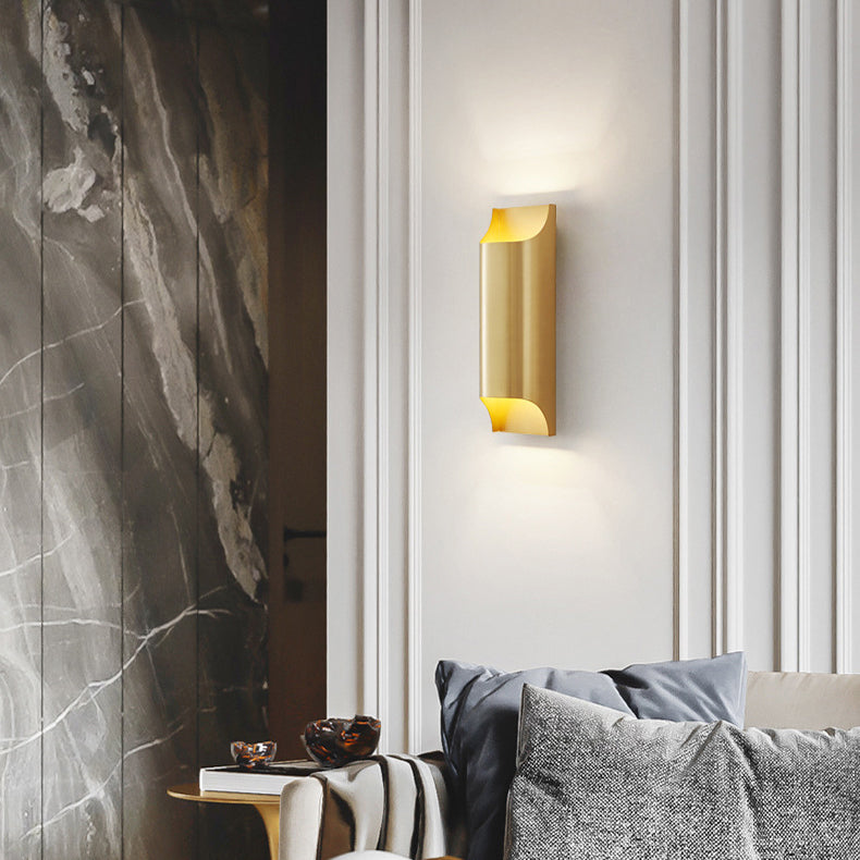 Rectangular Copper Hallway 2-Light Wall Lamp