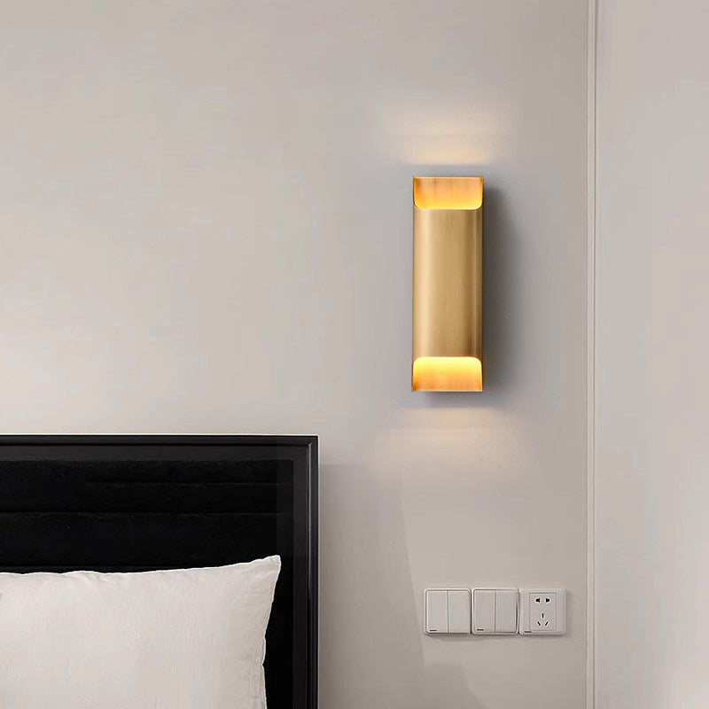 Rectangular Copper Hallway 2-Light Wall Lamp