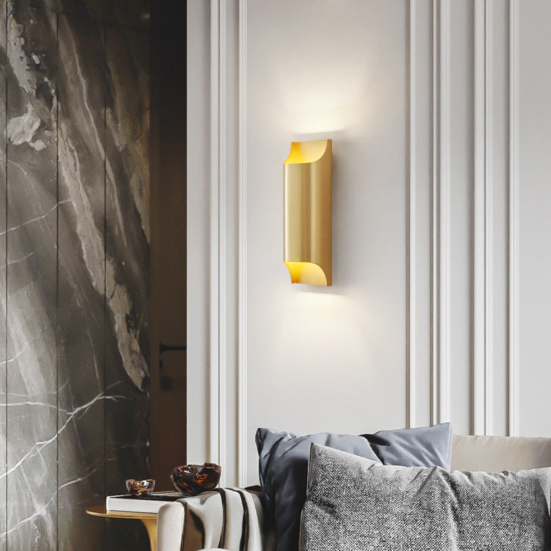Rectangular Copper Hallway 2-Light Wall Lamp
