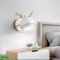 Antlers Globe Iron Bedroom Wall Lamp