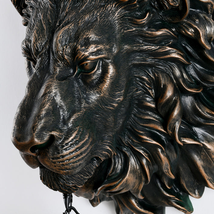 Lion Water Drop Resin Wall Lamp