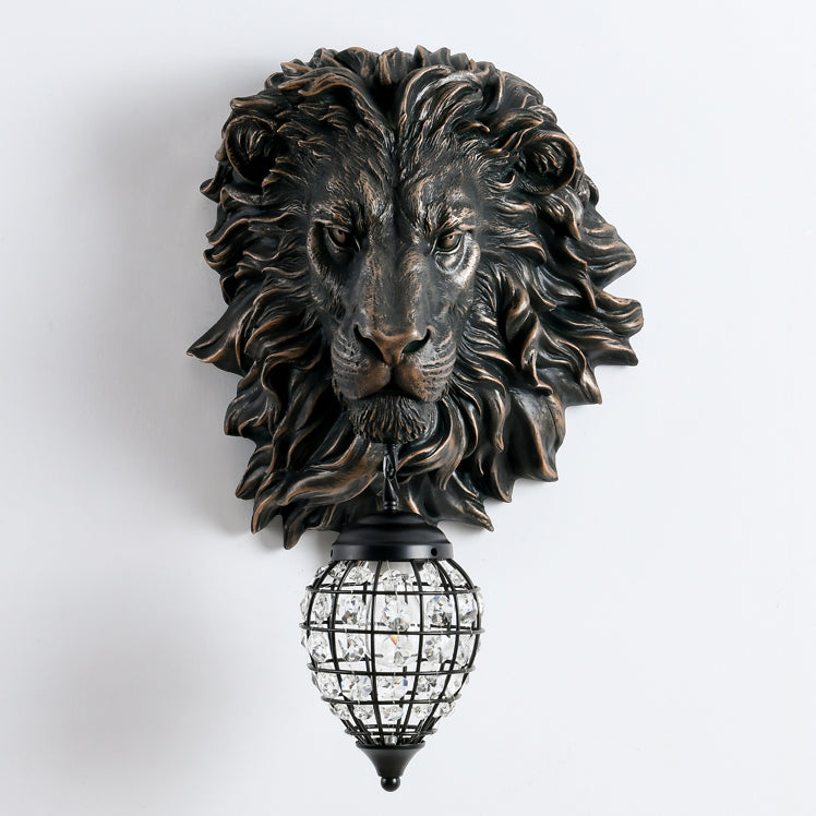 Lion Water Drop Resin Wall Lamp