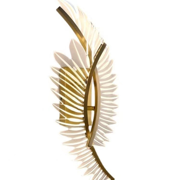 Coconut Leaf Curved Iron Wall Lamp