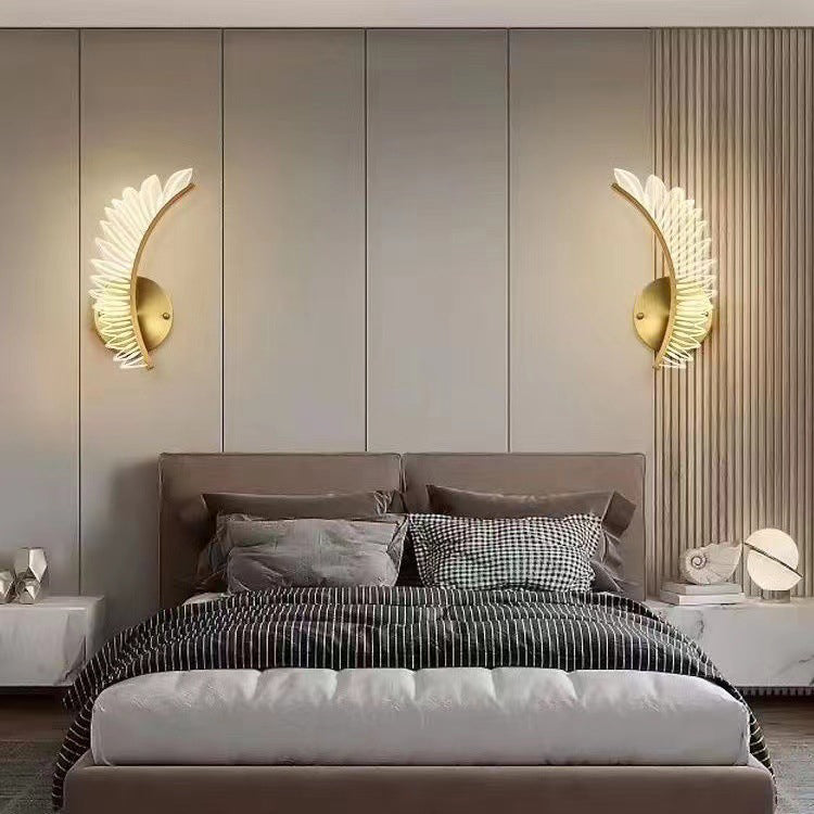 Coconut Leaf Curved Iron Wall Lamp