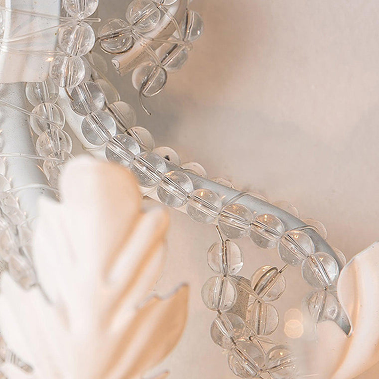 Candle Iron Crystal Glass 3-Light Wall Lamp