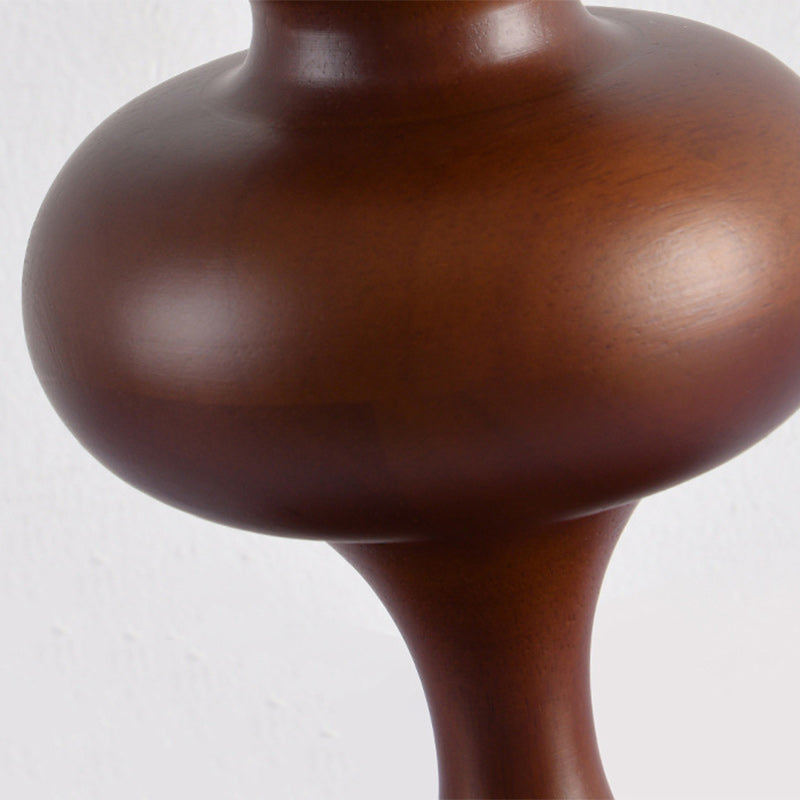 Frustum Cone Oak Fabric Table Lamp