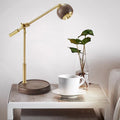 Sphere Black Walnut Aluminum Table Lamp