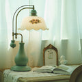 Flower Dome Glass Copper Table Lamp