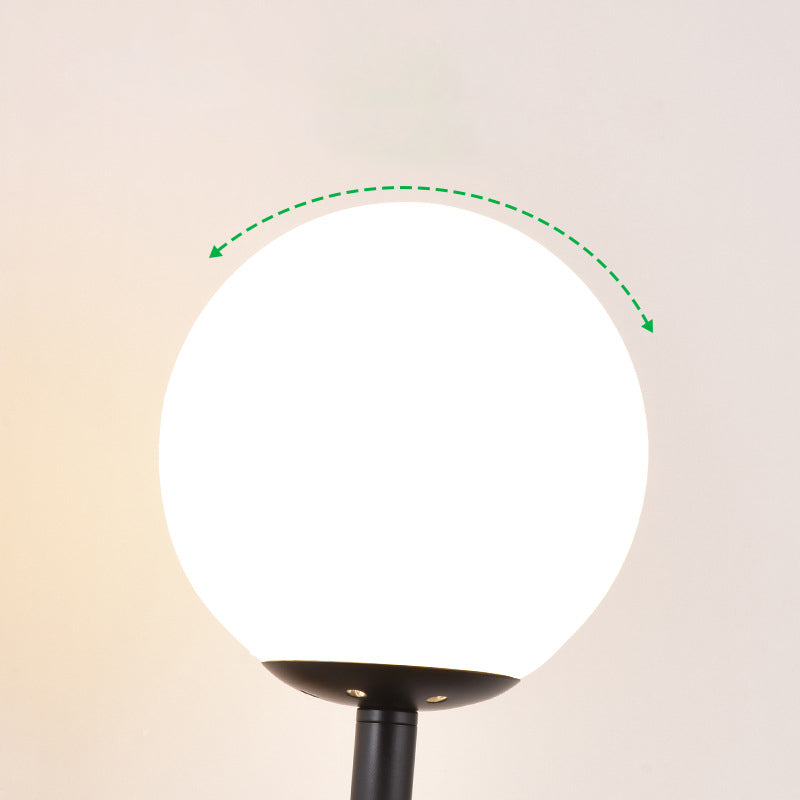 Globe Iron Glass Bedroom Wall Lamp