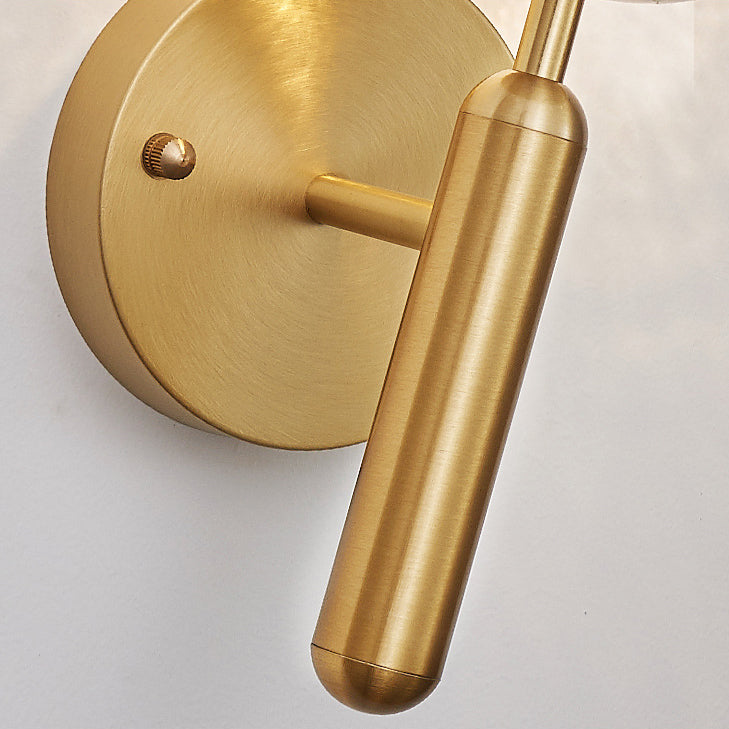 Sphere Copper Glass Bedroom Wall Lamp