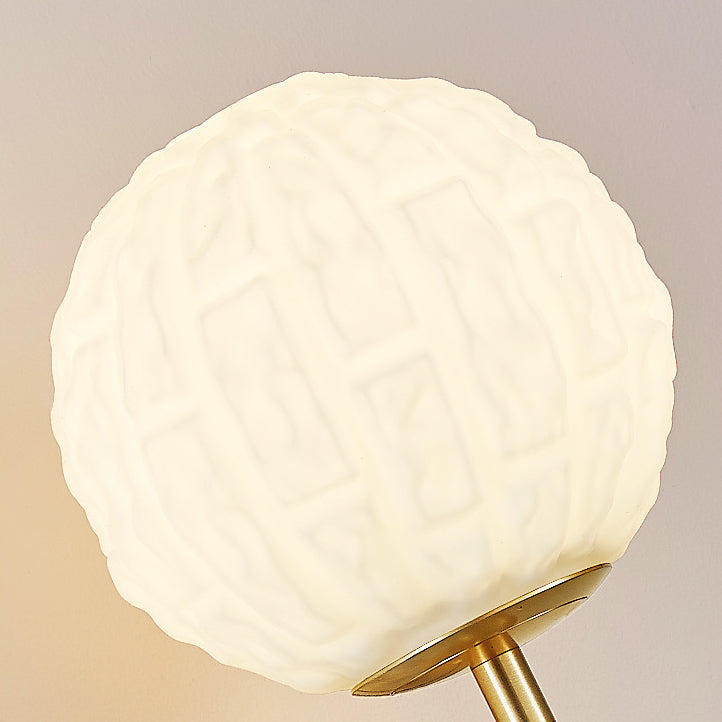 Sphere Copper Glass Bedroom Wall Lamp