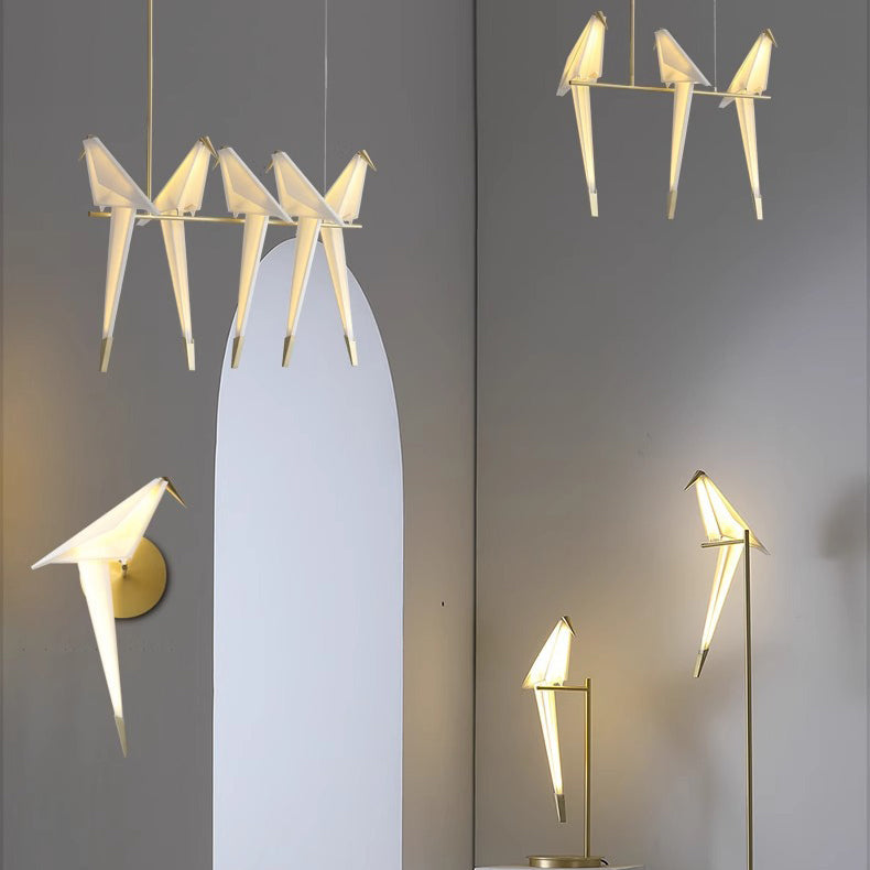 Bird Iron Acrylic Bedroom Wall Lamp