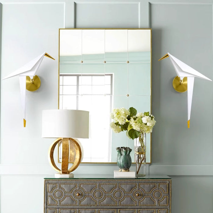 Bird Iron Acrylic Bedroom Wall Lamp
