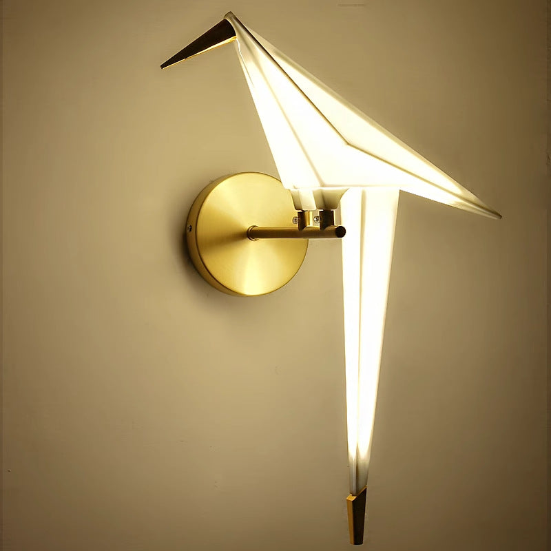 Bird Iron Acrylic Bedroom Wall Lamp