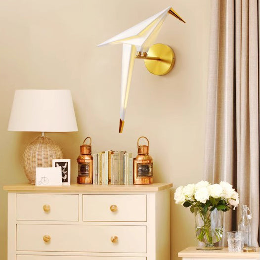 Bird Iron Acrylic Bedroom Wall Lamp