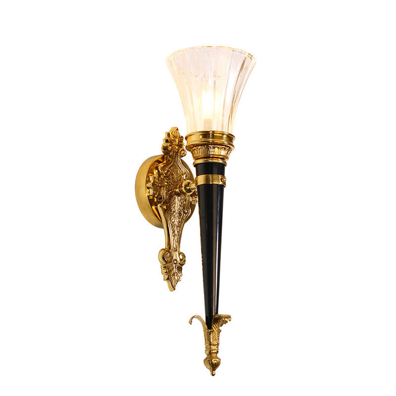 Torch Cone Copper Glass Wall Lamp
