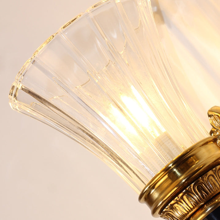 Torch Cone Copper Glass Wall Lamp