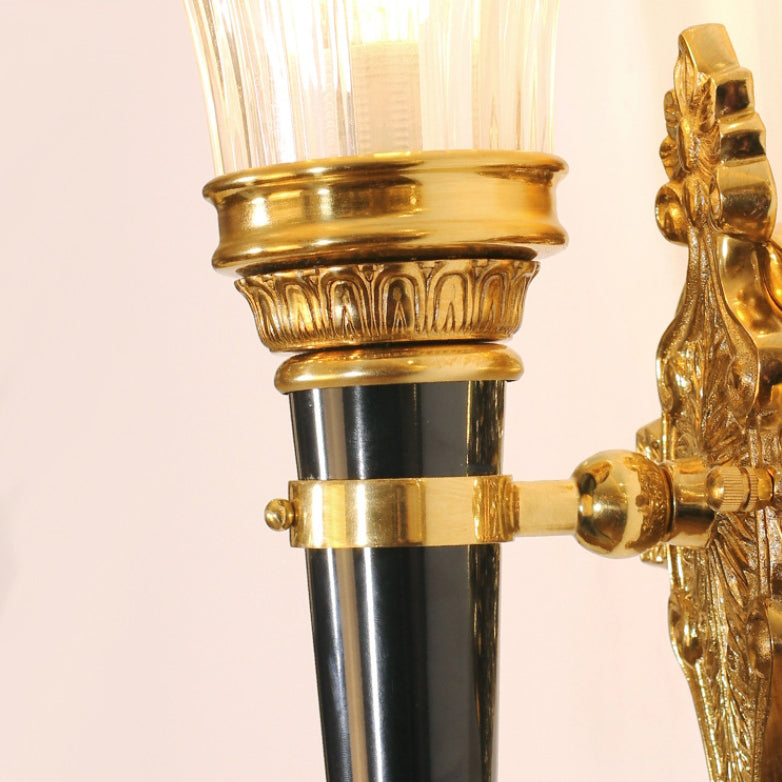 Torch Cone Copper Glass Wall Lamp
