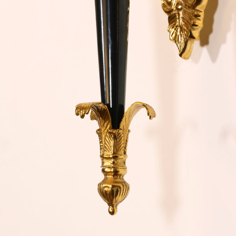 Torch Cone Copper Glass Wall Lamp