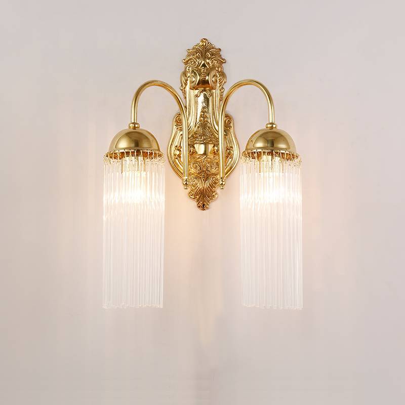 Dome Copper Glass 1/2 Wall Lamp