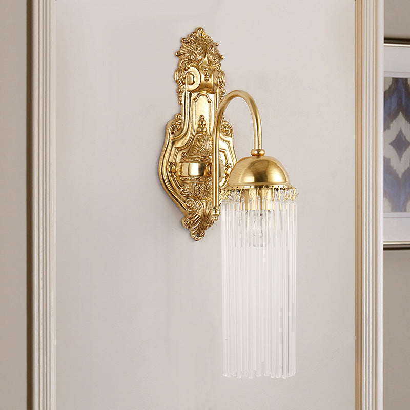 Dome Copper Glass 1/2 Wall Lamp