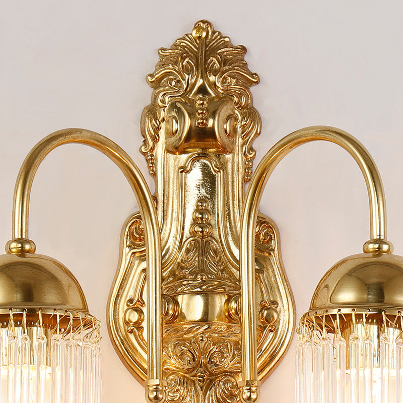 Dome Copper Glass 1/2 Wall Lamp
