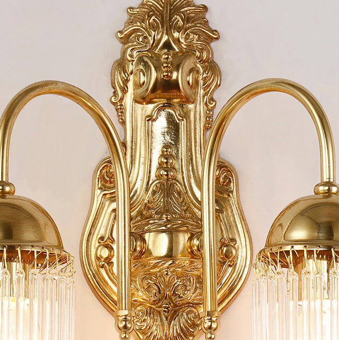 Dome Copper Glass 1/2 Wall Lamp