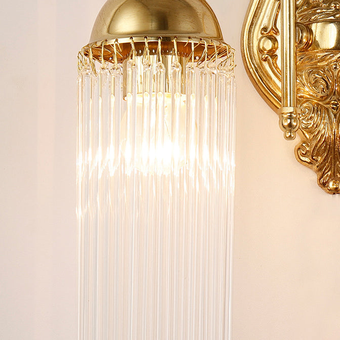 Dome Copper Glass 1/2 Wall Lamp