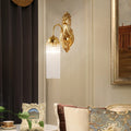 Dome Copper Glass 1/2 Wall Lamp