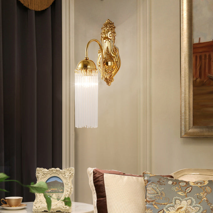 Dome Copper Glass 1/2 Wall Lamp