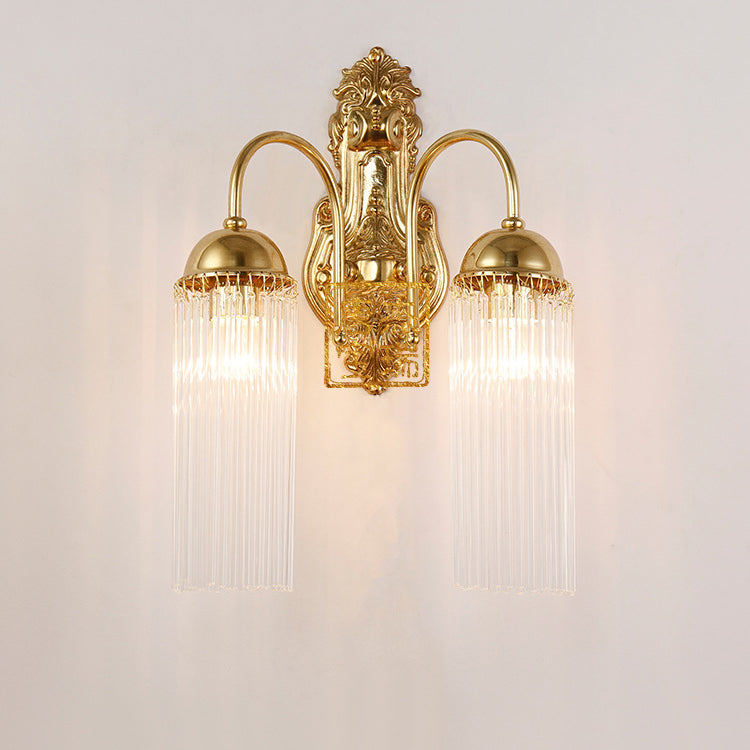 Dome Copper Glass 1/2 Wall Lamp