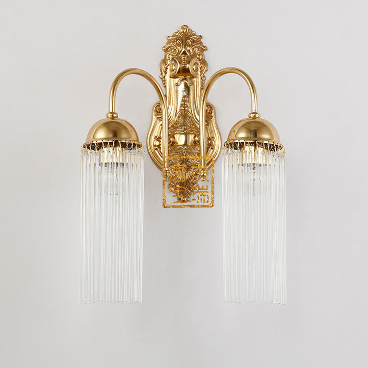 Dome Copper Glass 1/2 Wall Lamp