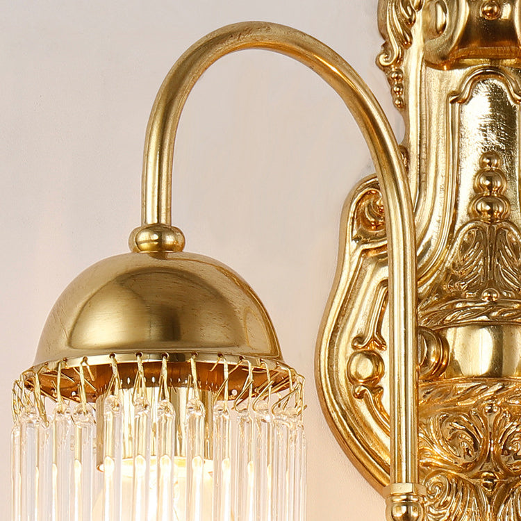 Dome Copper Glass 1/2 Wall Lamp
