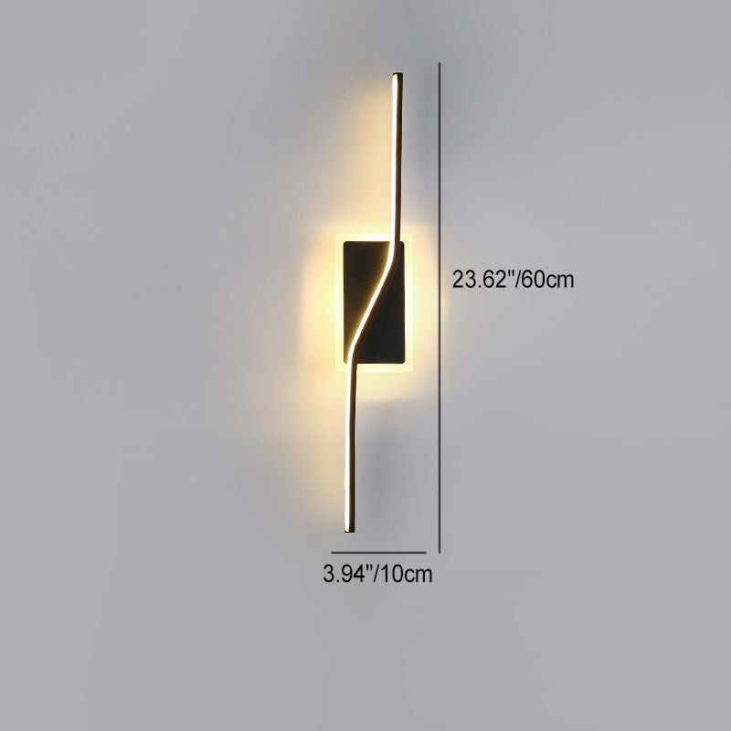 Long Strip Iron Silicone Wall Lamp