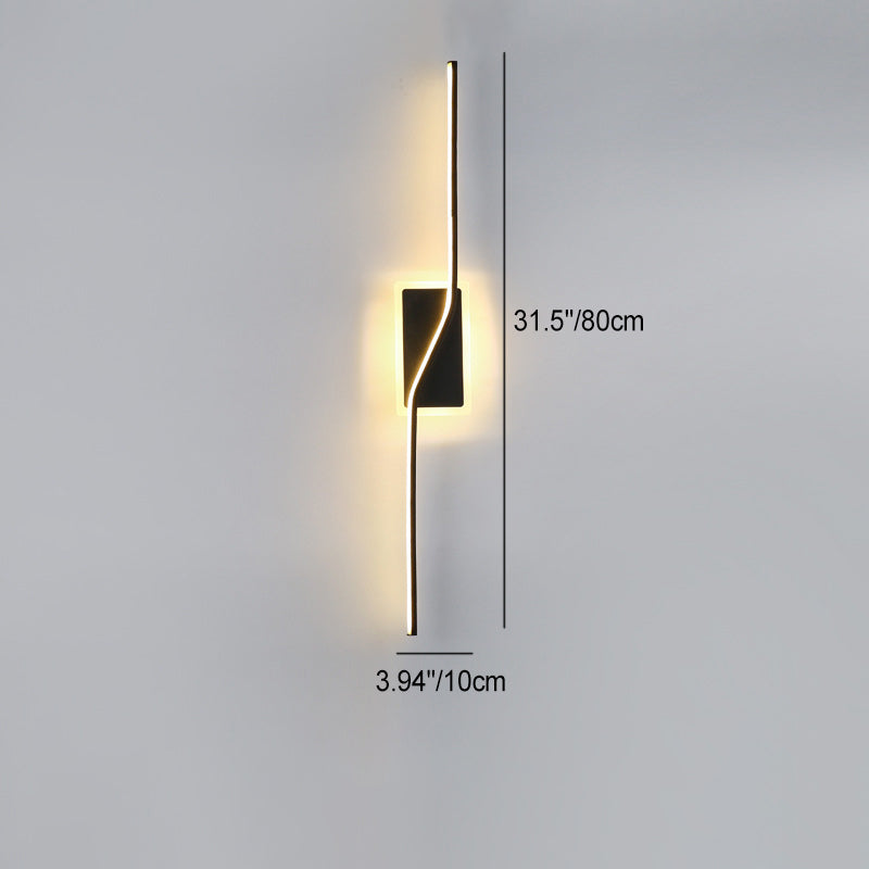 Long Strip Iron Silicone Wall Lamp