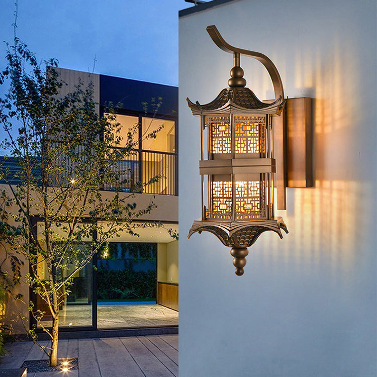 Tower Rectangular Metal Patio Outdoor Light