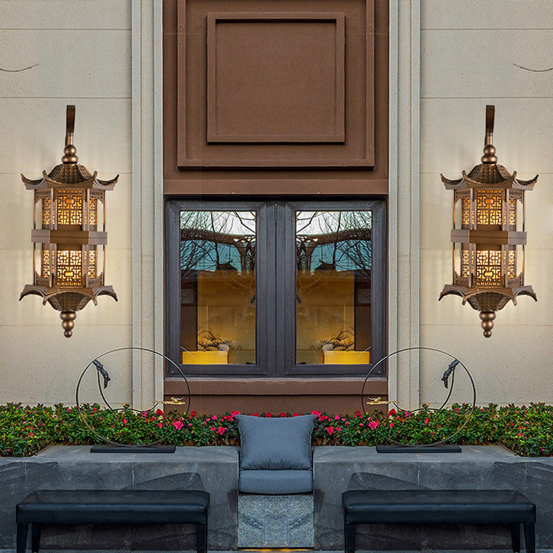 Tower Rectangular Metal Patio Outdoor Light